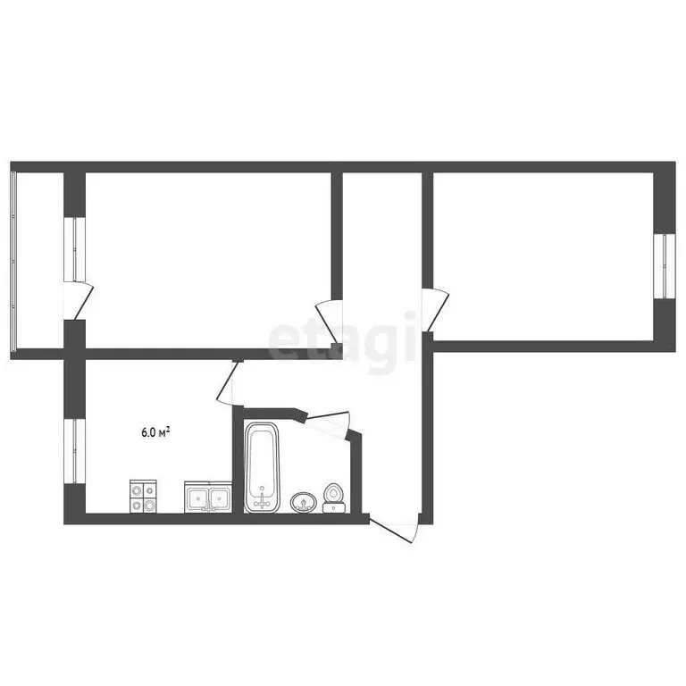 2-комнатная квартира: Муром, Ленинградская улица, 34/1 (47.4 м) - Фото 0