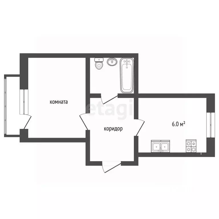 1-к кв. Московская область, Сергиев Посад просп. Красной Армии, 251а ... - Фото 2