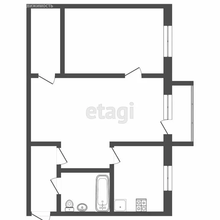 2-комнатная квартира: Саранск, улица Полежаева, 101 (40 м) - Фото 1