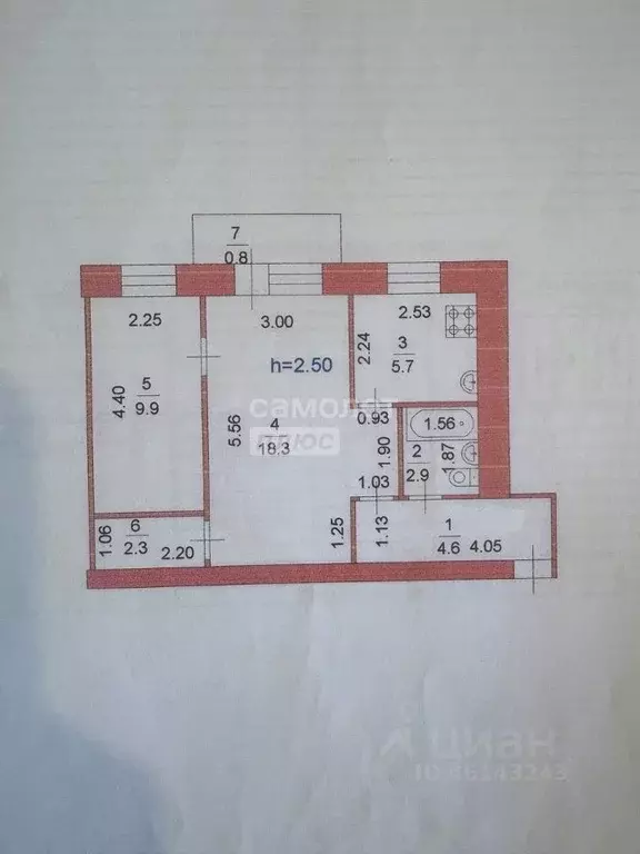 2-к кв. Марий Эл, Йошкар-Ола ул. Анциферова, 35 (44.0 м) - Фото 2