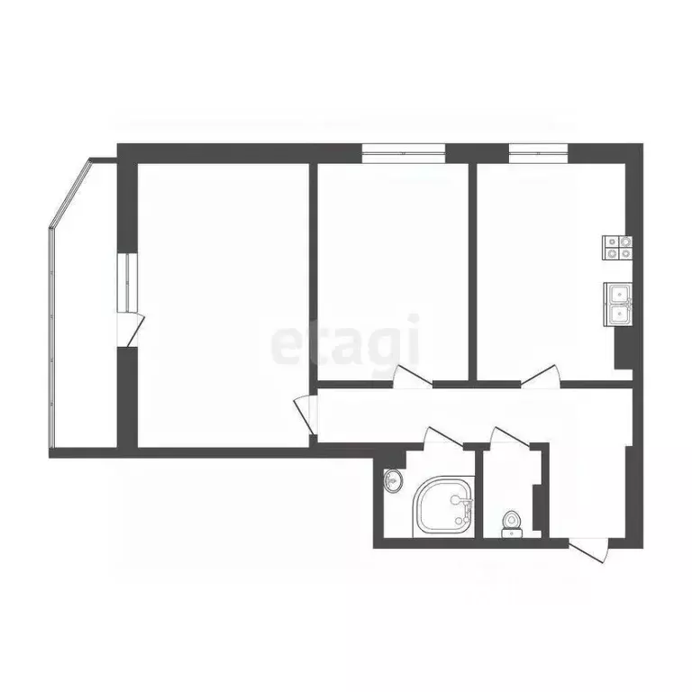 2-к кв. Мордовия, Саранск Севастопольская ул., 9Б (56.6 м) - Фото 2