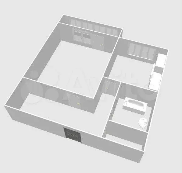 1-к. квартира, 35,9 м, 4/9 эт. - Фото 1