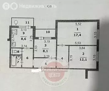 3-комнатная квартира: Белгород, бульвар Юности, 27 (63.6 м) - Фото 1