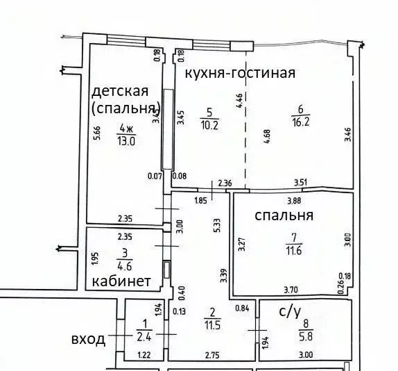2-к кв. Калининградская область, Калининград ул. Юрия Гагарина, 16Б ... - Фото 2