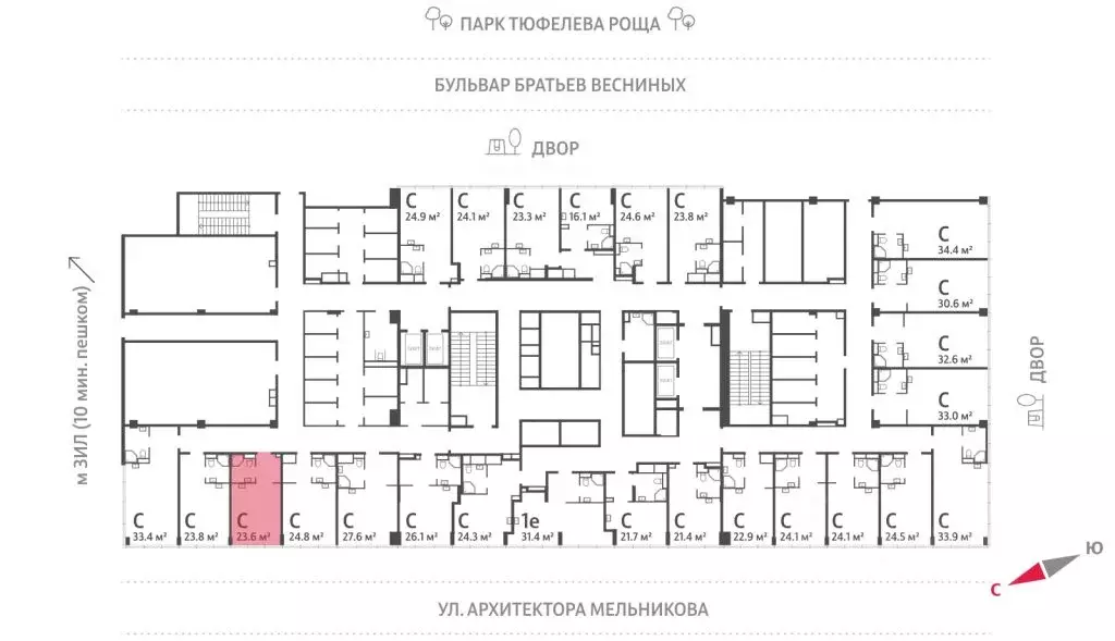 Помещение свободного назначения в Москва Зиларт жилой комплекс, ... - Фото 2