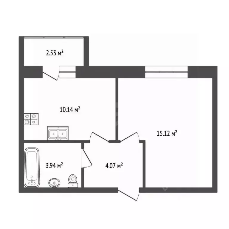 1-к кв. Ярославская область, Ярославский муниципальный округ, пос. ... - Фото 1