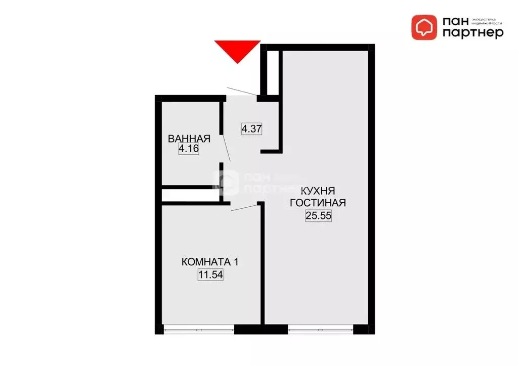 1-комнатная квартира: Мурино, улица Шоссе в Лаврики, 78к3 (45.62 м) - Фото 1