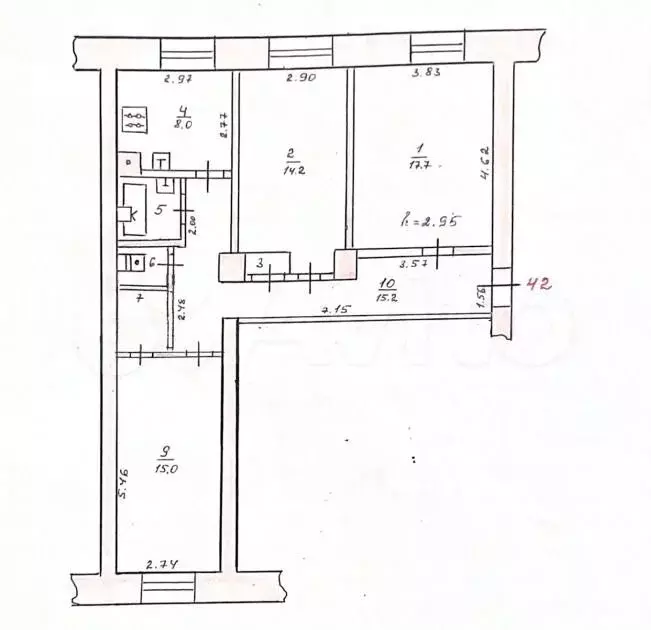 3-к. квартира, 77 м, 2/4 эт. - Фото 0