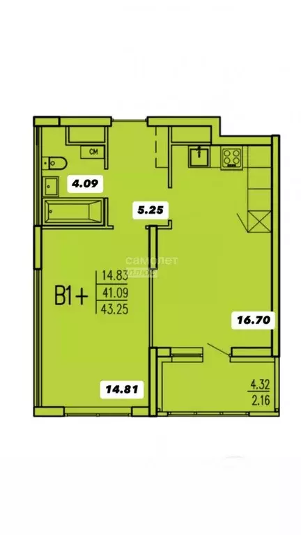 1-к кв. Пензенская область, Пенза ул. Кордон Студеный, 48 (43.1 м) - Фото 2