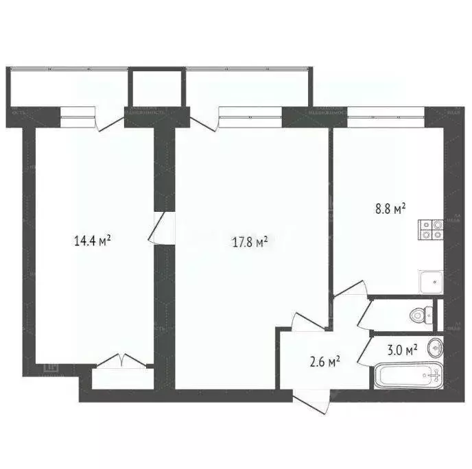 2-комнатная квартира: Москва, Бескудниковский бульвар, 55к2 (47.6 м) - Фото 1