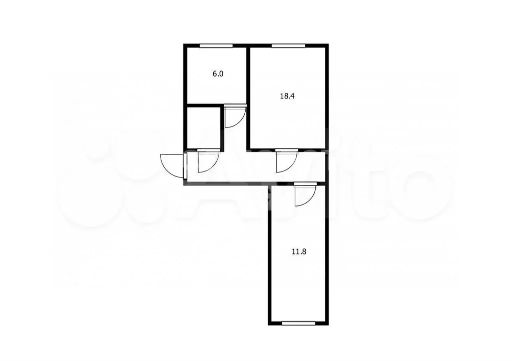 2-к. квартира, 42,5 м, 5/5 эт. - Фото 0