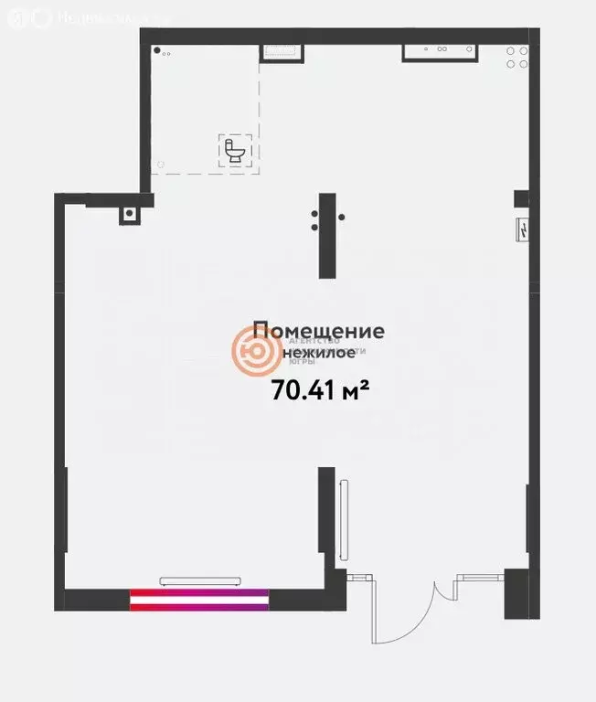 Помещение свободного назначения (70.41 м) - Фото 1