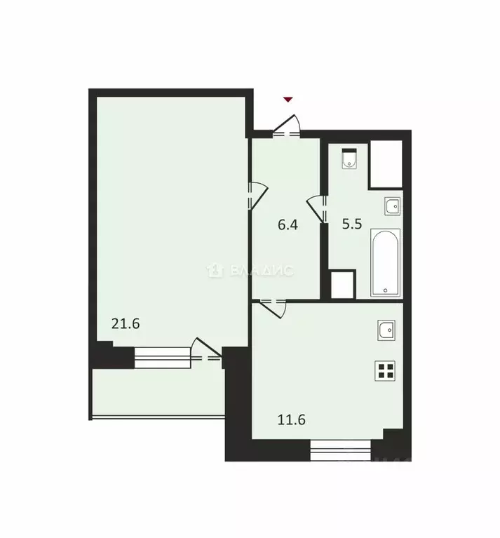 1-к кв. Московская область, Балашиха Заречная ул., 31 (45.3 м) - Фото 1