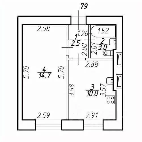1-к кв. Санкт-Петербург пос. Шушары, Московское ш., 256к3 (30.2 м) - Фото 1