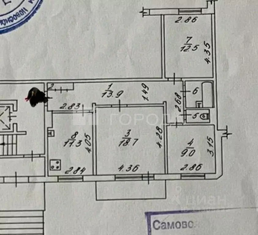 3-к кв. Новосибирская область, Новосибирск Тенистая ул., 27 (70.1 м) - Фото 1