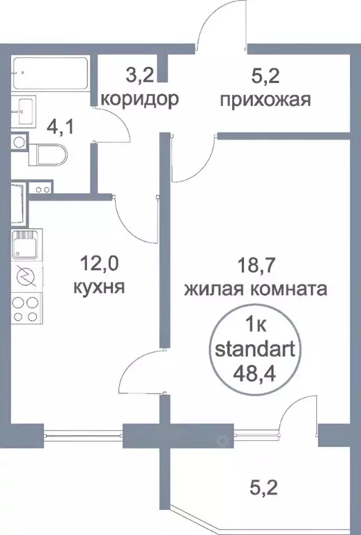 1-к кв. Московская область, Солнечногорск городской округ, д. Голубое ... - Фото 1