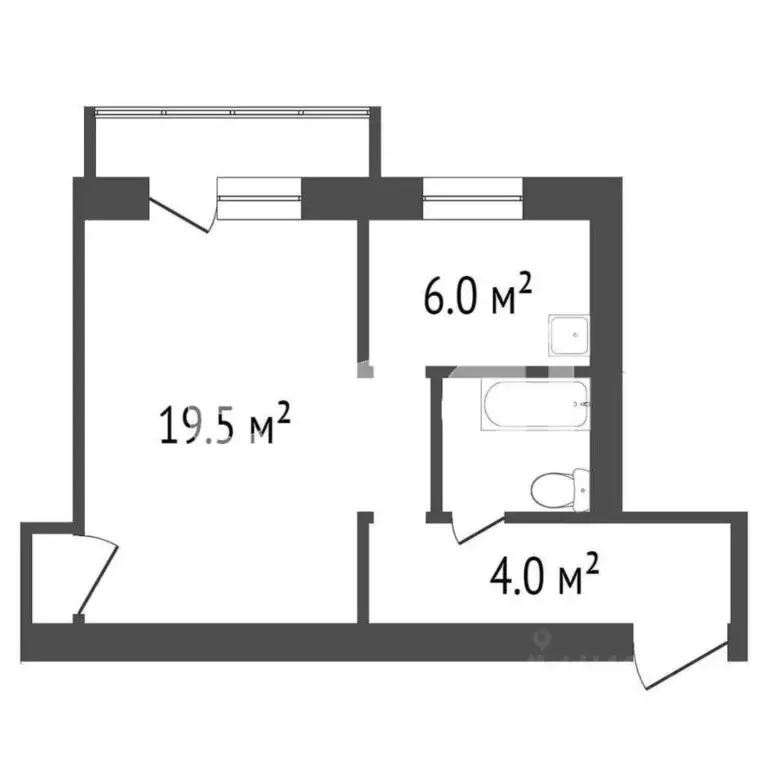 1-к кв. Красноярский край, Красноярск ул. 60 лет Октября, 18 (32.1 м) - Фото 2