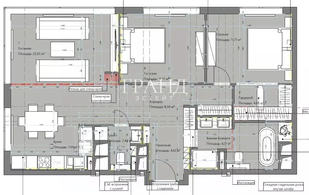 3-к кв. Москва Шелепихинская наб., 34к3 (86.0 м) - Фото 2