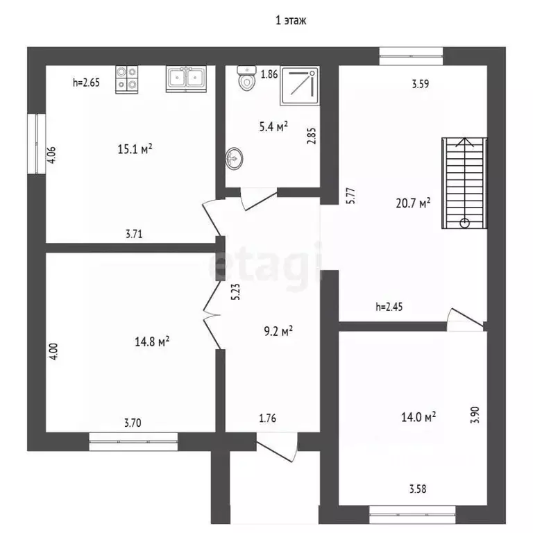 Дом в Крым, Судак муниципальный округ, с. Миндальное ул. Московская ... - Фото 1