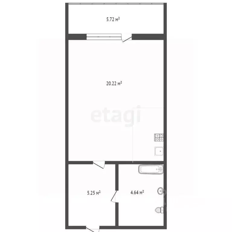 Студия Алтайский край, Бийск Советская ул., 189/6 (27.0 м) - Фото 1