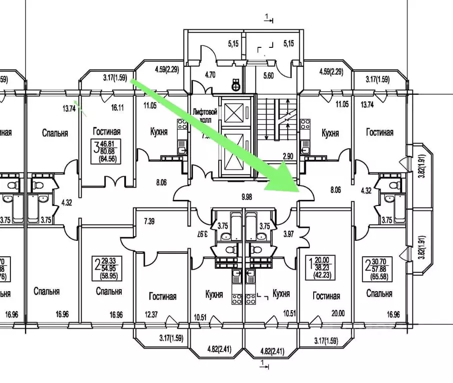 2-к кв. Московская область, Домодедово Востряково мкр, ул. Ледовская, ... - Фото 2