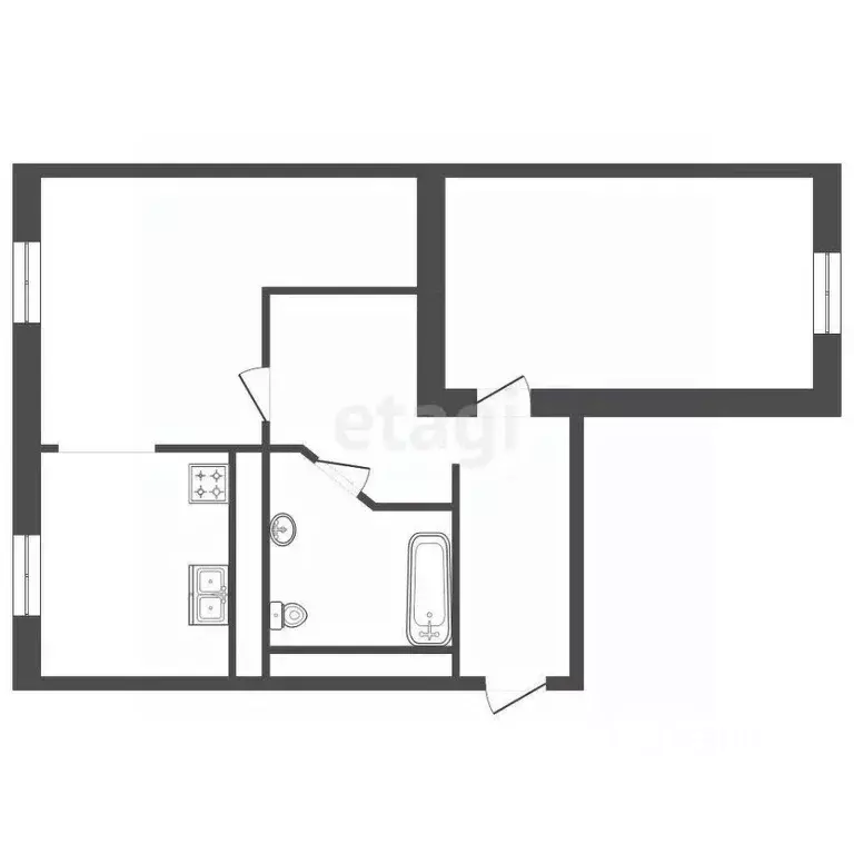 2-к кв. Санкт-Петербург Бумажная ул., 22к2 (69.7 м) - Фото 1