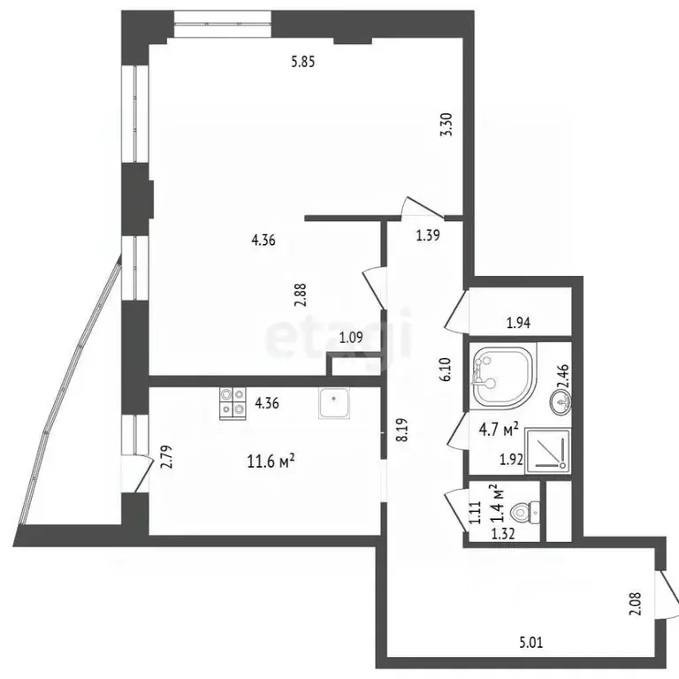 2-к кв. Московская область, Реутов ул. Реутовских ополченцев, 2 (71.0 ... - Фото 1