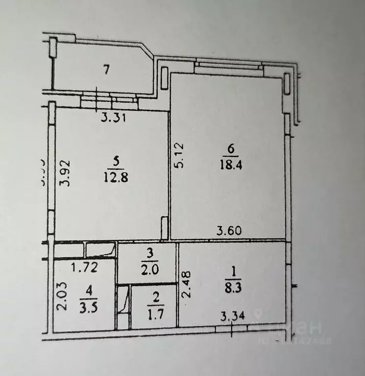 1-к кв. Московская область, Щелково ул. Чкаловская, 10 (48.0 м) - Фото 1