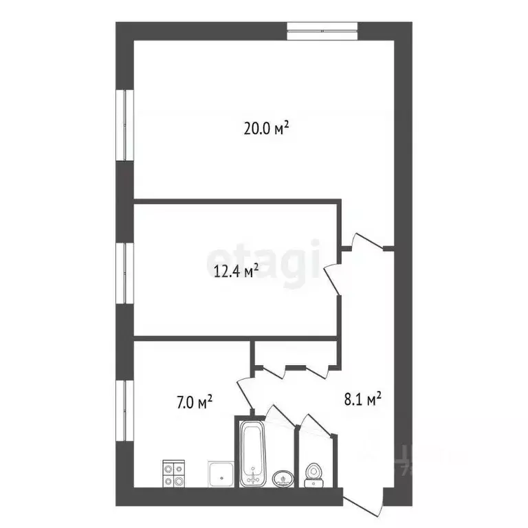 2-к кв. Калужская область, Обнинск просп. Маркса, 50 (51.0 м) - Фото 2