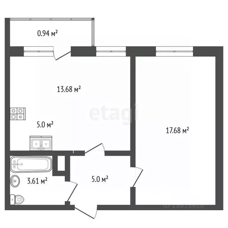 1-к кв. Ярославская область, Ярославль проезд 2-й Брагинский, 3 (38.6 ... - Фото 2