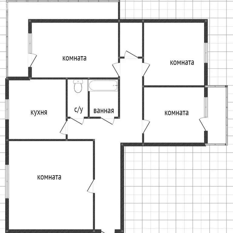 4-комнатная квартира: Нижний Тагил, Киевская улица, 179 (80.6 м) - Фото 0