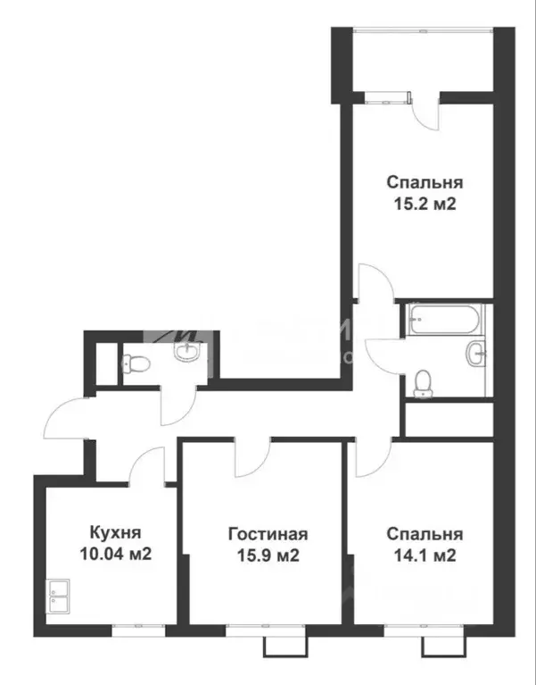 3-к кв. Москва Жигулевская ул., 12А (73.5 м) - Фото 2