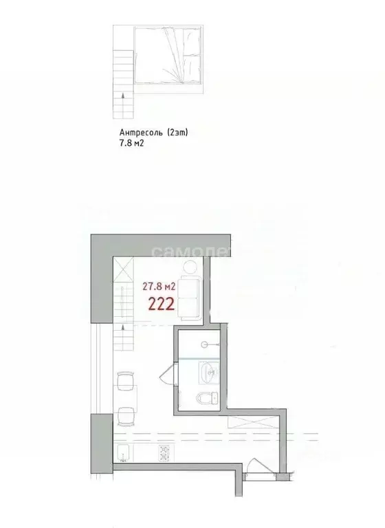 Студия Москва Большая Почтовая ул., 18/20С15 (28.0 м) - Фото 2