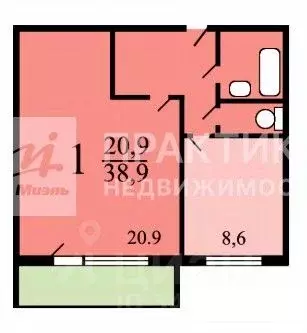 1-к кв. Москва Болотниковская ул., 4К1 (40.0 м) - Фото 2