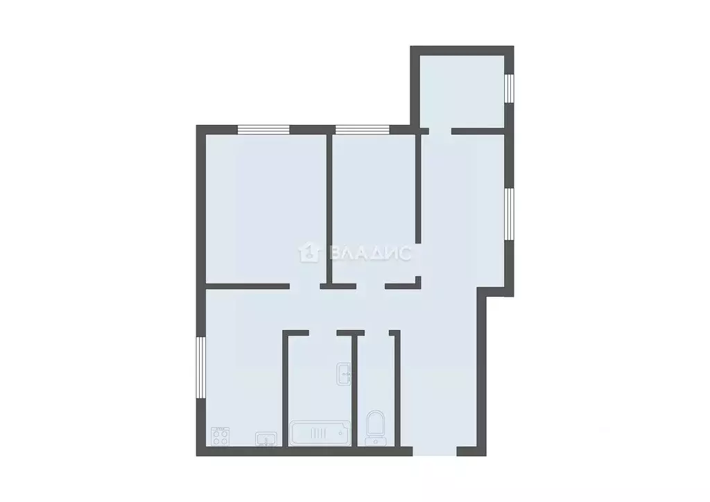 3-к кв. Тульская область, Донской Шахтерский мкр, Клубный пер., 5 ... - Фото 2