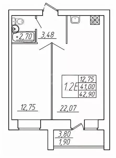 1-к кв. Вологодская область, Вологда ул. Космонавта Беляева, 32к1 ... - Фото 2