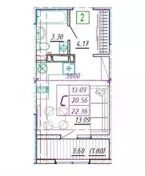 Квартира-студия, 22 м, 11/18 эт. - Фото 0