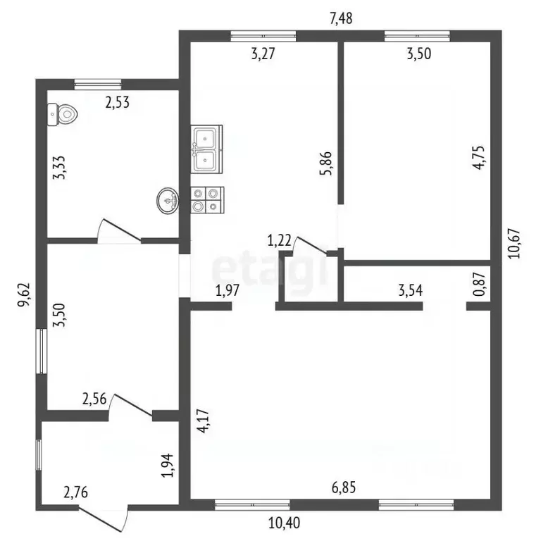 Дом в Челябинская область, Пласт ул. Толбухина, 11А (96 м) - Фото 2