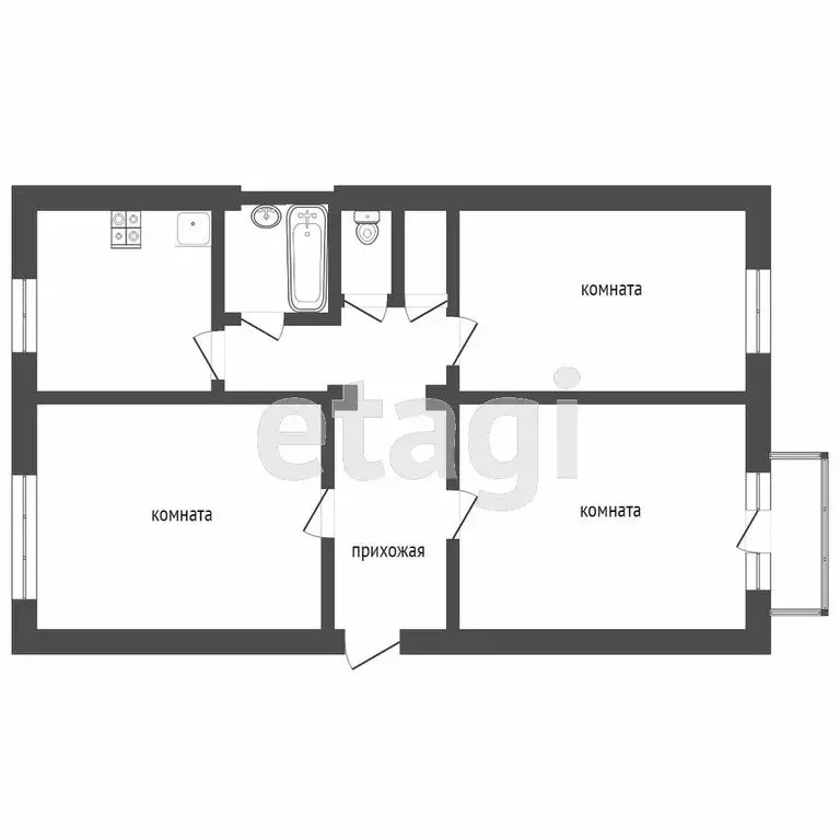 3-комнатная квартира: Тверь, проспект Ленина, 33А (67.8 м) - Фото 0