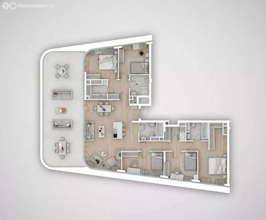 6-комнатная квартира: Москва, ЖК Остров, 8-й квартал (156.2 м) - Фото 1