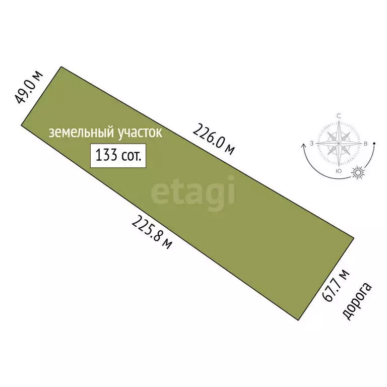 Участок в Терновский муниципальный округ, КСП Память Ленина (187 м) - Фото 1