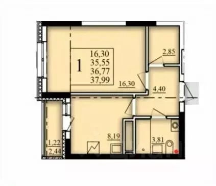 1-к кв. Башкортостан, Уфа Затон-Восточный жилрайон, Паруса жилой ... - Фото 1