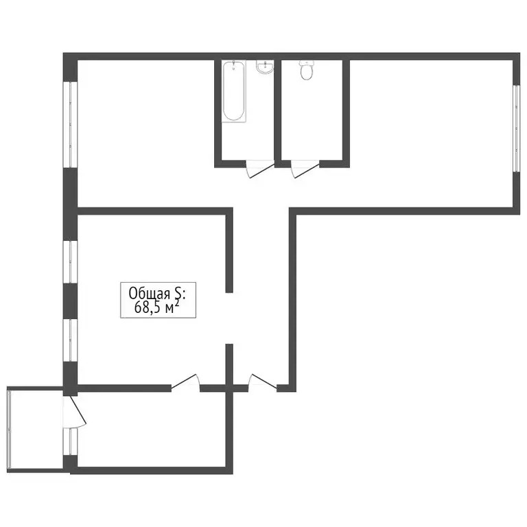 3-комнатная квартира: Томск, проспект Фрунзе, 86 (75 м) - Фото 1