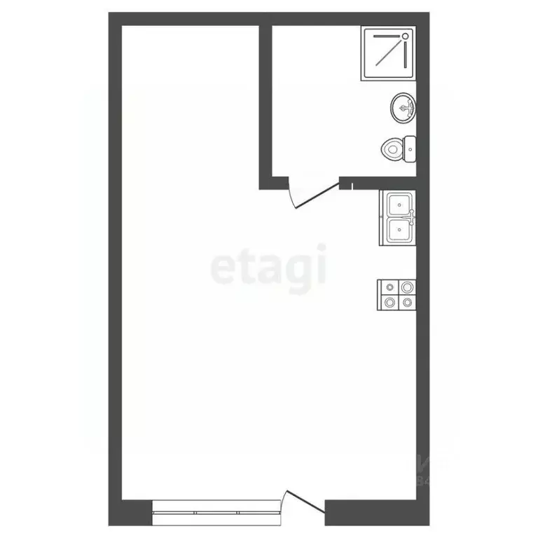 Студия Краснодарский край, Геленджик Верхняя ул., 4к1 (31.3 м) - Фото 2