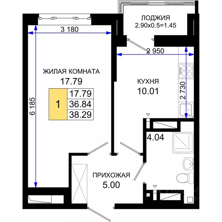1-к кв. Ростовская область, Ростов-на-Дону Нефтекачка кв-л, Октябрь ... - Фото 0