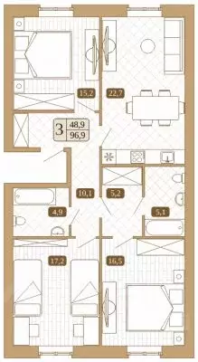 3-к кв. Московская область, Сергиев Посад ул. Авраамия Палицына, 4 ... - Фото 1