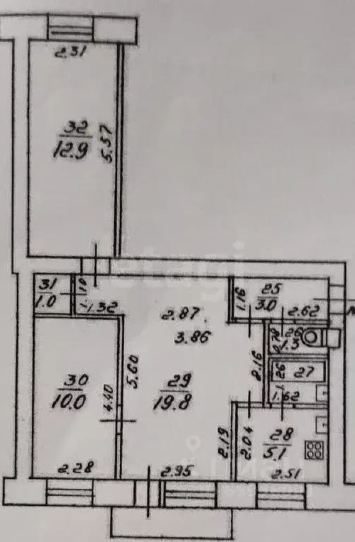 3-к кв. Кировская область, Киров ул. Азина, 49 (55.1 м) - Фото 1