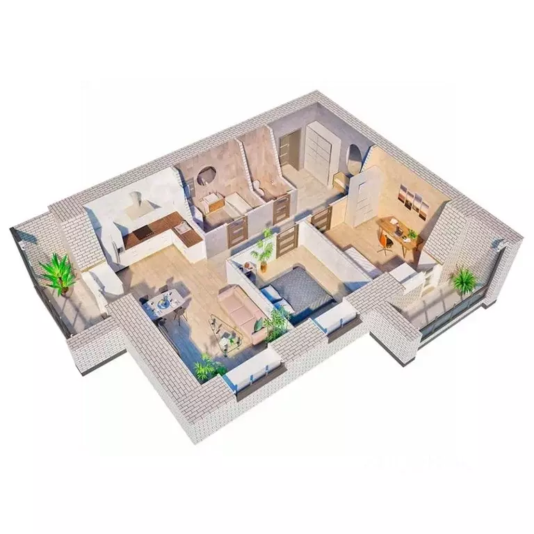 3-к кв. Амурская область, Благовещенск 187-й кв-л,  (67.5 м) - Фото 1