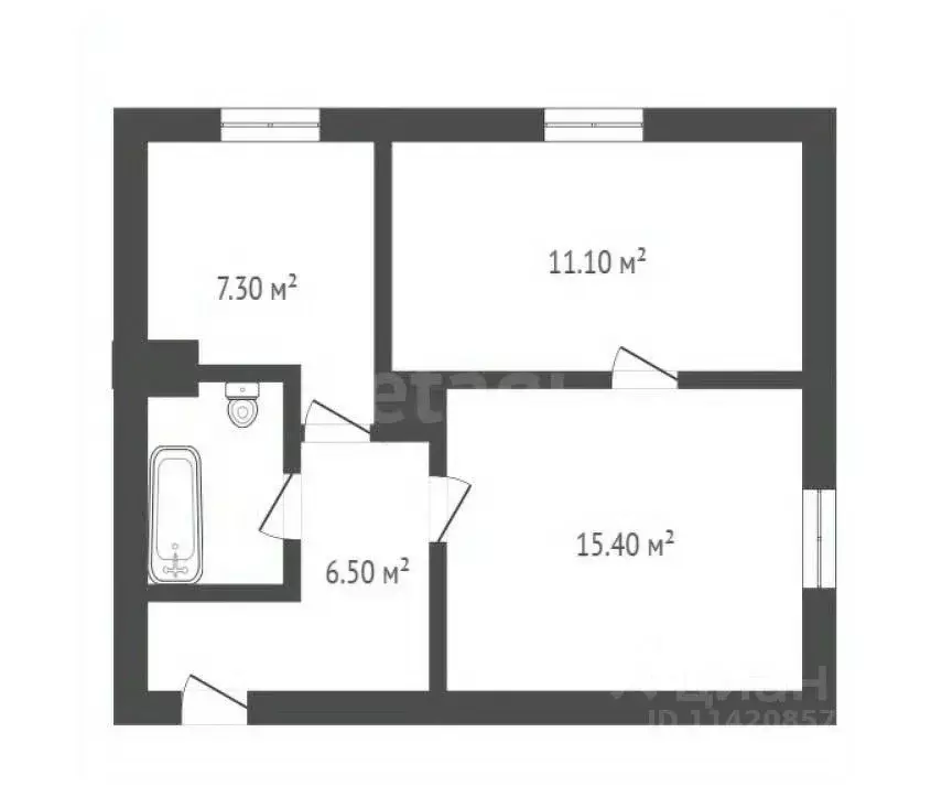 2-к кв. Воронежская область, Поворино Советская ул., 31 (41.5 м) - Фото 1