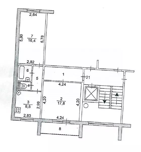 2-к кв. Челябинская область, Челябинск ул. Кулибина, 25 (56.0 м) - Фото 2